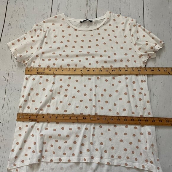 Zara Gold Polka Dot Short Sleeve Casual Tee - Picture 5 of 9